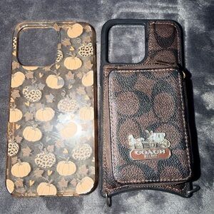 Coach Pumpkin and Signature Pattern iPhone Cases